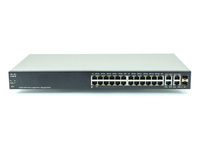 SG300-28PP-K9 - 26x 1GE RJ45 (w tym 24 porty z PoE+ 802.3at z budżetem 180W), 2x 1GE combo mini-GBIC, Cisco SG300-28PP SMB Switch