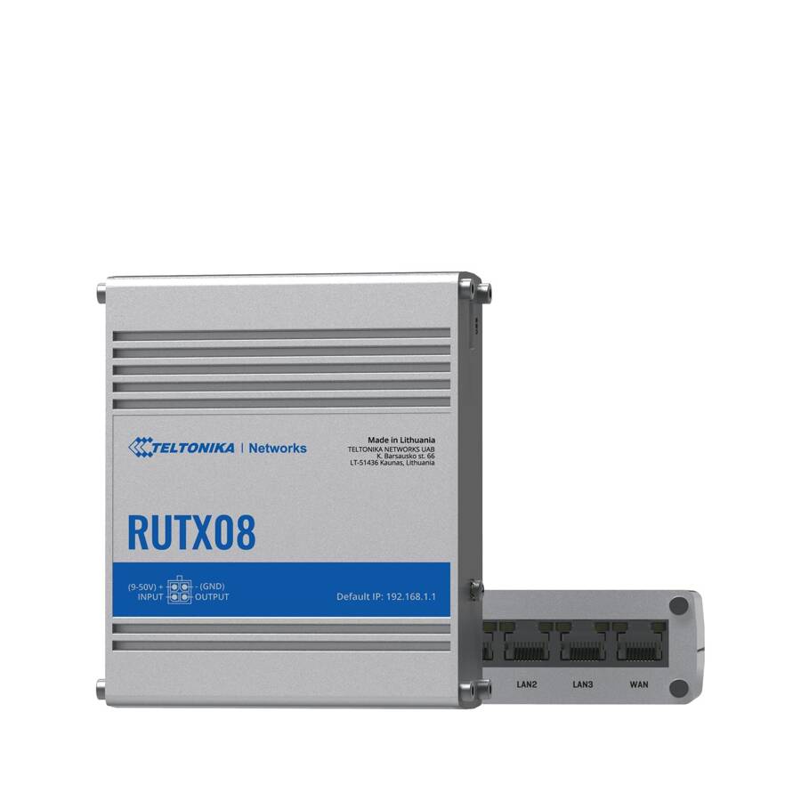 RUTX08 - 4x RJ45 10/100/1000 Mbps RJ45, 802.11b/g/n, 3GPP Release 9, Router Teltonika
