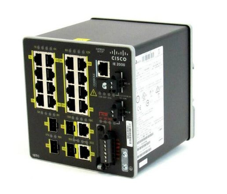 IE-2000-16TC-L - 16x FE 10/100 RJ45, uplink 2x FE 10/100 SFP/RJ45 Combo, uplink 2x FE 10/100 SFP, opr. Lan Lite, Warstwa podstawowa L2, Cisco Industrial 2000 SFP Switch