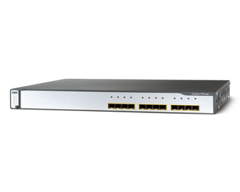 WS-C3750G-12S-SD - 1x 1G RJ45, 12x SFP, DC powered, IP Base, Cisco Catalyst 3750G Switch
