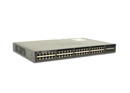 WS-C3650-48FQM-S - 48x 1GE RJ45, PoE+ 802.3at 775W, uplink 4x 10G SFP+, 1RU, Głębokość 29cm, 42dBi, L3, IP Base, GUI, Cisco Catalyst 3650 Switch