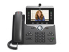CP-8865-K9 - 5 linii, 2x 1G RJ45, 2x USB, WiFi, Bluetooth, Kamera 720p HD, Kolorowy wyświetlacz 800x480, Cisco IP Telefon