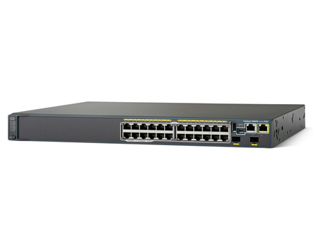 WS-C2960S-F24PS-L - 24 FE, PoE 370W, 2 x SFP, LAN Base, Cisco Catalyst 2960SF Комутатор