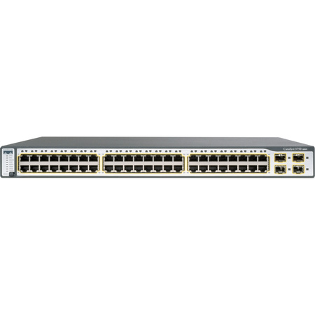 WS-C3750G-48PS-S - 48x 1GE RJ45, PoE 370W 802.3af, uplink 4x 1G SFP, ПО IP Base, Покоління L3, Cisco Catalyst 3750G Комутатор