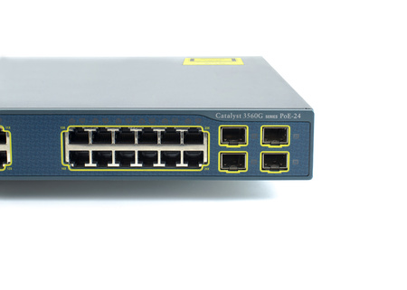 WS-C3560G-24PS-S - 24x 1GE RJ45, PoE 370W 802.3af, uplink 4x 1G SFP, opr. IP Base, Warstwa L3, Cisco Catalyst 3560G Switch
