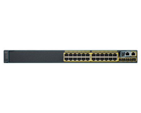WS-C2960S-24TS-L - 24x 1GE RJ45, uplink 4x 1G SFP, LAN Base, L2, Stack, Cisco Catalyst 2960-S Switch
