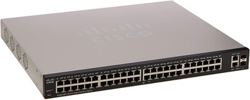 SG200-50FP - 48x 1G RJ45, uplink 2x Combo RJ45/SFP, PoE 375W 802.3af, Cisco SMB Switch
