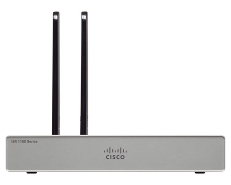 Router Cisco ISR 1101 4 Ports GE Ethernet (moduł LTE P-LTEA-EA i anteny widoczne na zdjęciach, nie znajdują się w komplecie z routerem)