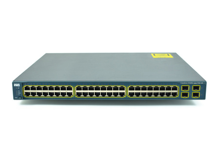 WS-C3560G-48PS-S - 48x 1GE RJ45, PoE 370W 802.3af, uplink 4x 1G SFP, ПО IP Base, Cicso Catalyst 3560G Комутатор