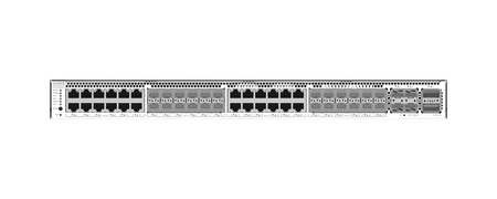 Комутатор Huawei S5732-H48XUM2CC 24x 100M/1G/2.5G/5G 24x 10GE SFP+ порти, 4x 25GE SFP28 + 2x 40GE порти або 2x 100GE QSFP28 порти, 1x expansion слот, PoE++, without power модуль