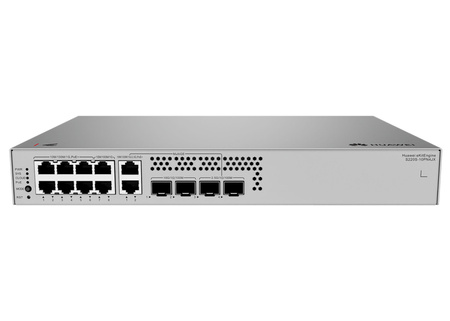 S220S-10PN4JX - 8x 1GE RJ45, 6x PoE+, uplink 2x 10GE SFP+,2x 2.5 GE RJ45, zasilacz AC, niezarządzalny, Huawei eKitEngine S220S Switch