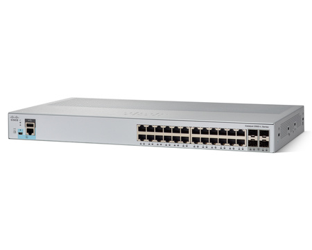 WS-C2960L-24TS-LL - 24x 1GE RJ45, uplink 4x 1G SFP, opr. LAN Lite, Warstwa L2, 1U, Fanless Chłodzenie pasywne, Cisco Catalyst 2960-L Switch