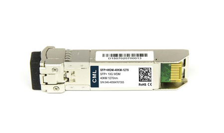 SFP+WDM-40KM-1270 - Moduł optyczny WDM, 1270nm, SFP+ 10G, LC, 40km, DDM, Jednomodowy, CML Transceiver, Kompatybilny z Cisco