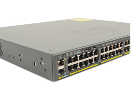 WS-C2960X-48LPD-L - 48x 1GE RJ45, uplink 2x 10G SFP+, ПО LAN Base, PoE+ 370W 802.3at, Cisco Catalyst 2960-X Комутатор