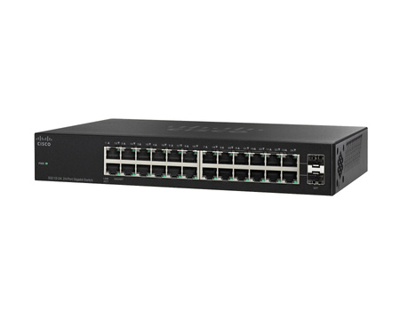 Комутатор Cisco SG112-24 COMPACT 24-порти Gig Комутатор-2 Mini-GBIC Ports