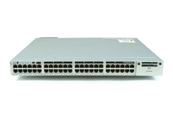 WS-C3850-48F-L - 48x 1G RJ45, PoE+ 800W 802.3at, Opcjonalny uplink 4x 10G SFP+, Zasilacz 1100W, opr. LAN Base, Stack, MACsec, Warstwa L2, Cisco Catalyst 3850 Switch