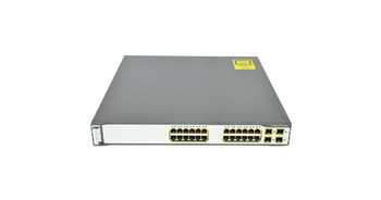 WS-C3750G-24TS-S1U - 24x 1GE RJ45, uplink 4x 1GE SFP, opr. IP Base, Warstwa L3, Stack, Cisco Catalyst 3750G Switch