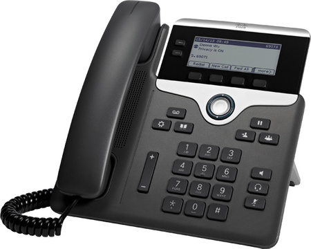 CP-7821-K9 - Wyświetlacz monochromatyczny, 1x 10/100 RJ45, 396x162 piksele, Cisco 7821 IP Telefon