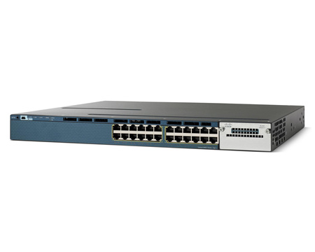 WS-C3560X-24P-S - 24x 1GE RJ45, PoE+ 435W 802.3at, opcjonalny uplink 2x 10G SFP+, ПО IP Base, Cisco Catalyst 3560X Комутатор