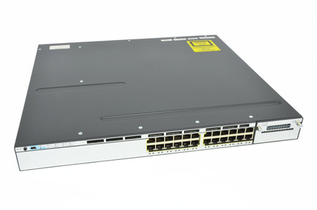 WS-C3750X-24P-S - 24x 1GE RJ45, PoE+ 435W 802.3at, opcja uplink 2x 10G SFP+, IP Base, L3, stack, Cisco Catalyst 3750-X Switch