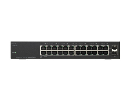 Комутатор Cisco SG112-24 COMPACT 24-порти Gig Комутатор-2 Mini-GBIC Ports