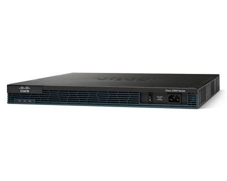 C2901-VSEC-CUBE/K9 - 2x 1G RJ45, 4 EHWIC, 2 DSP, 256MB CF, 512MB DRAM, Voice UC + Security license, PVDM3-16, max 35 telefonów, Cisco ISR G2 Router