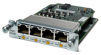 4-Port Ethernet Switch HWIC with Power Over Ethernet