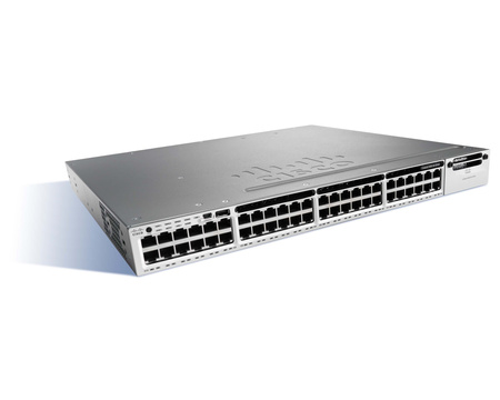 WS-C3850-48U-E - 48x 1GE RJ45, UPOE 800W, Zasilacz 1100W, IP Services, MACsec-128, L3, Stack, Cisco Catalyst 3850 Switch