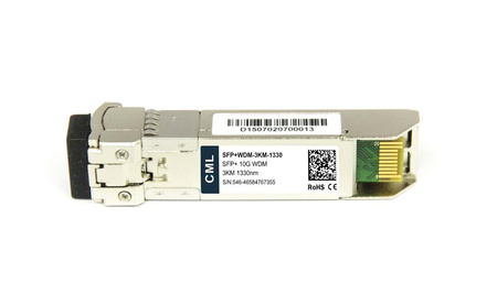 SFP+10G-WDM-3KM-1330-CML - Moduł 10G WDM SFP+, SMF, TX: 1330nm, LC Simplex, 3km, DDM, Kompatybilny z Cisco, CML Transceiver
