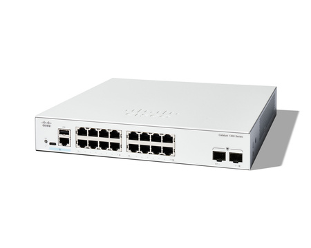 C1300-16T-2G - 16x 10/100/1000 RJ45, 2x 1GE SFP, Cisco Switch Catalyst C1300