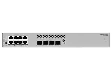 S220S-8P4J - 8x 1GE RJ45 (PoE+ 128W), uplink 4x 2.5GE SFP, zasilacz AC, niezarządzalny, Huawei eKitEngine S220S Switch