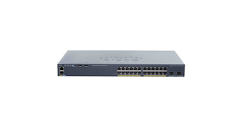 WS-C2960X-24PD-L - 24x 1GE RJ45, PoE+ 370W 802.3at, uplink 2x 10G SFP+, LAN Base, L2, Stack, Cisco Catalyst 2960-X Switch
