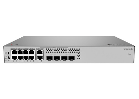 S310S-10PN4JX - 6x 1GE RJ45 PoE+, 2x 1GE RJ45, 2.5GE RJ45/SFP, 2x 10GE SFP+, zasilacz AC, Huawei eKitEngine S310S Switch