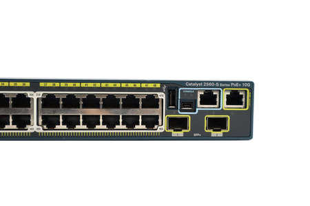 Коммутатор Cisco Catalyst 2960S-48LPS-L 48x 1GE RJ45, 4x 1G SFP, LAN Base, PoE+ 370W