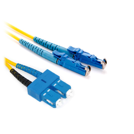 Jednomodowy dupleksowy patchcord światłowodowy SC-E2000 o długości 3m