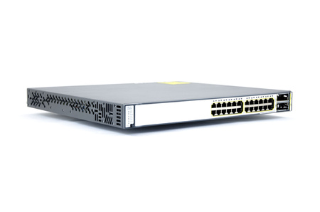 WS-C3750E-24PD-E - 24x 1GE RJ45 PoE 802.3af 420W, 2x 10G X2, opr. IP Services, Stackowalny, Warstwa L3, Cisco Catalyst 3750-E Switch