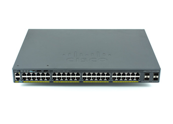 WS-C2960X-48LPS-L - 48x 1GE RJ45, PoE+ 370W 802.3at, uplink 4x 1G SFP, LAN Base, L2, Stack, Cisco Catalyst 2960-X Stack Switch