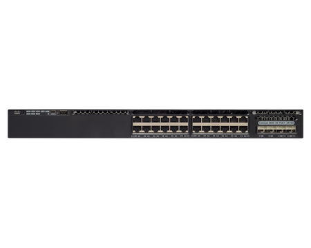 WS-C3650-24PDM-L - 24x 1GE RJ45, PoE+ 802.3at 390W, uplink 2x10G SFP+, Zasilacz 640W, 1RU, L2, LAN Base, Cisco Switch Catalyst 3650