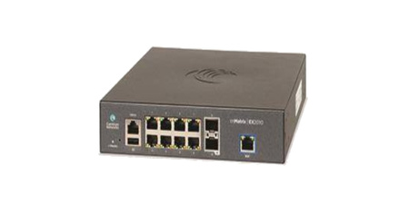 EX2010 - 8x 1GE RJ45, PoE 100W 802.3at, uplink 2x 1G SFP, Zarządzalny, Warstwa L3, Chłodzenia pasywne, USB, Cambium EX2000 Switch