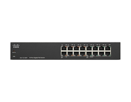 SG110-16HP-EU - 16x 1GE RJ45, 8x PoE 802.3af 64W, Cisco Switch SG110 SMB
