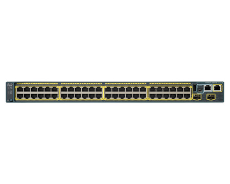 WS-C2960S-48LPD-L - 48x 1G RJ45, uplink 2x 10G SFP+, ПО LAN Base, PoE+ 370W, Cisco Catalyst 2960S Комутатор