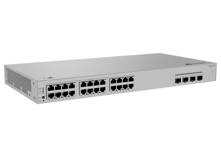 S220S-24P4JX - 24x 1GE RJ45, PoE+ 400W, uplink 2x 10 GE SFP+, 2x 2.5GE SFP, zasilacz AC, niezarządzalny, Huawei eKitEngine S220S Switch