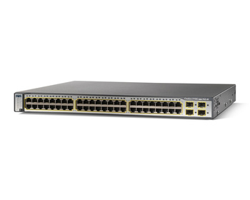 WS-C3750G-48PS-E - 48x 1 GE RJ45, PoE 370W, 4x 1G SFP, IP Services, Cisco Catalyst 3750G Switch