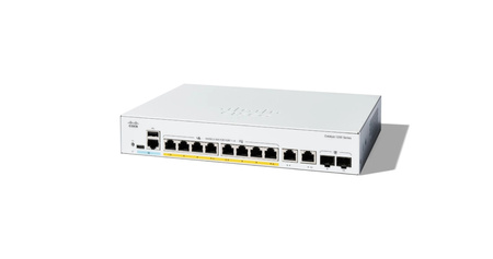 C1200-8P-E-2G - 8x 1GE RJ45, PoE+ 67W 802.3at, uplink 2x 1G SFP/RJ45 Combo, L3, 19'', Cisco C1200 Switch