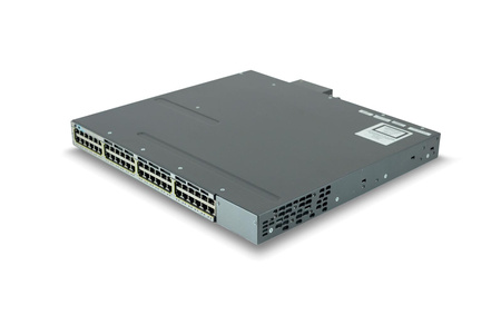 WS-C3750X-48PF-L - 48x 1GE RJ45, PoE+ 800W 802.3at, LAN Base, L2, Stack, Cisco Catalyst 3750-X Switch