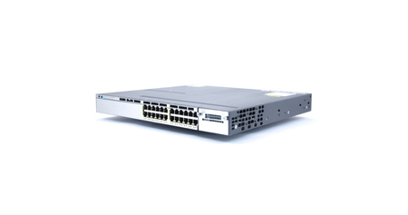 WS-C3750X-24T-L - 24x 1GE, zasilacz 350W AC, 1 RU, LAN Base, STACK, Cisco Catalyst 3750X Комутатор