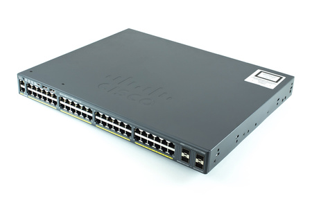 WS-C2960X-48FPS-L - 48x 1GE RJ45, PoE+ 740W 802.3at, uplink 4x 1G SFP, ПО LAN Base, Покоління L2, Stack, Cisco Catalyst 2960-X Комутатор