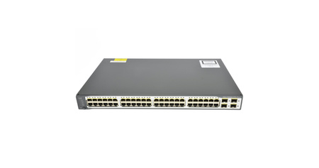 WS-C3750V2-48TS-S - 48x 10/100 + 4 SFP, IP Base, Cisco Catalyst 3750V2 Switch