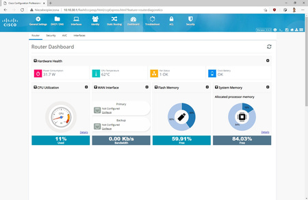 CISCO1941-SEC/K9 - 2x 1G RJ45, 3x EHWIC, 256MB CF, 512MB DRAM, lic. Security, VPN, 2RU, Cisco ISR G2 Router