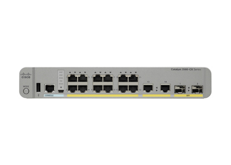 WS-C3560CX-12TC-S - 12x 1GE RJ45, uplink 2x 1GE RJ45, 2x 1G SFP, IP Base, Chłodzenie pasywne, L3, Cisco Catalyst 3560-CX Switch